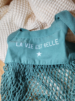 Sac filet vert d'eau